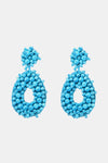 Beaded Dangle Earrings Pastel Blue One Size Earrings - Tophatter Daily Deals