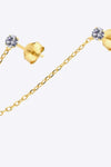 925 Sterling Silver Single Double-Piercing Earring Earrings - Tophatter Daily Deals