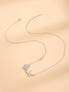 Zircon 925 Sterling Silver Butterfly Necklace Necklaces - Tophatter Daily Deals