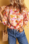 Printed Off Shoulder Blouse Multicolor Blouses - Tophatter Daily Deals