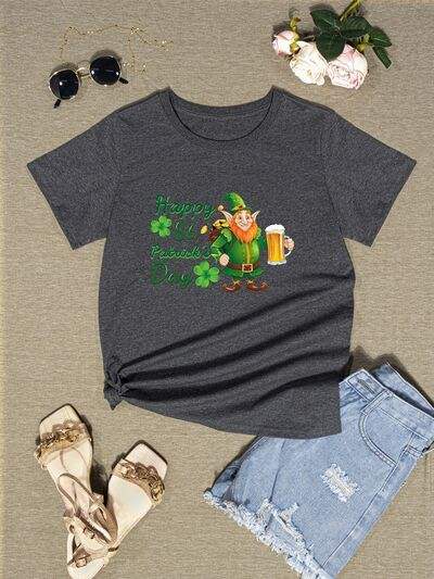 HAPPY ST. PATRICK'S DAY Round Neck T-Shirt Women's T-Shirts - Tophatter Daily Deals