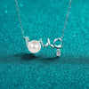 Natural Pearl Moissanite 925 Sterling Silver Necklace Moissanite - Tophatter Daily Deals