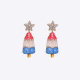 Christmas Tree Rhinestone Alloy Earrings Multicolor One Size Earrings - Tophatter Daily Deals
