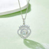 Moissanite 925 Sterling Silver Necklace Silver One Size Moissanite - Tophatter Daily Deals