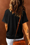 Heart Round Neck Short Sleeve T-Shirt Women's T-Shirts - Tophatter Daily Deals