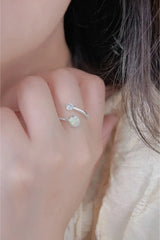 Opal 925 Sterling Silver Bypass Ring Opal - Tophatter Daily Deals