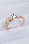 Moonstone and Zircon Heart Ring Moonstone - Tophatter Daily Deals