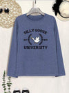 SILLY GOOSE UNIVERSITY Long Sleeve T-Shirt Women's T-Shirts - Tophatter Daily Deals