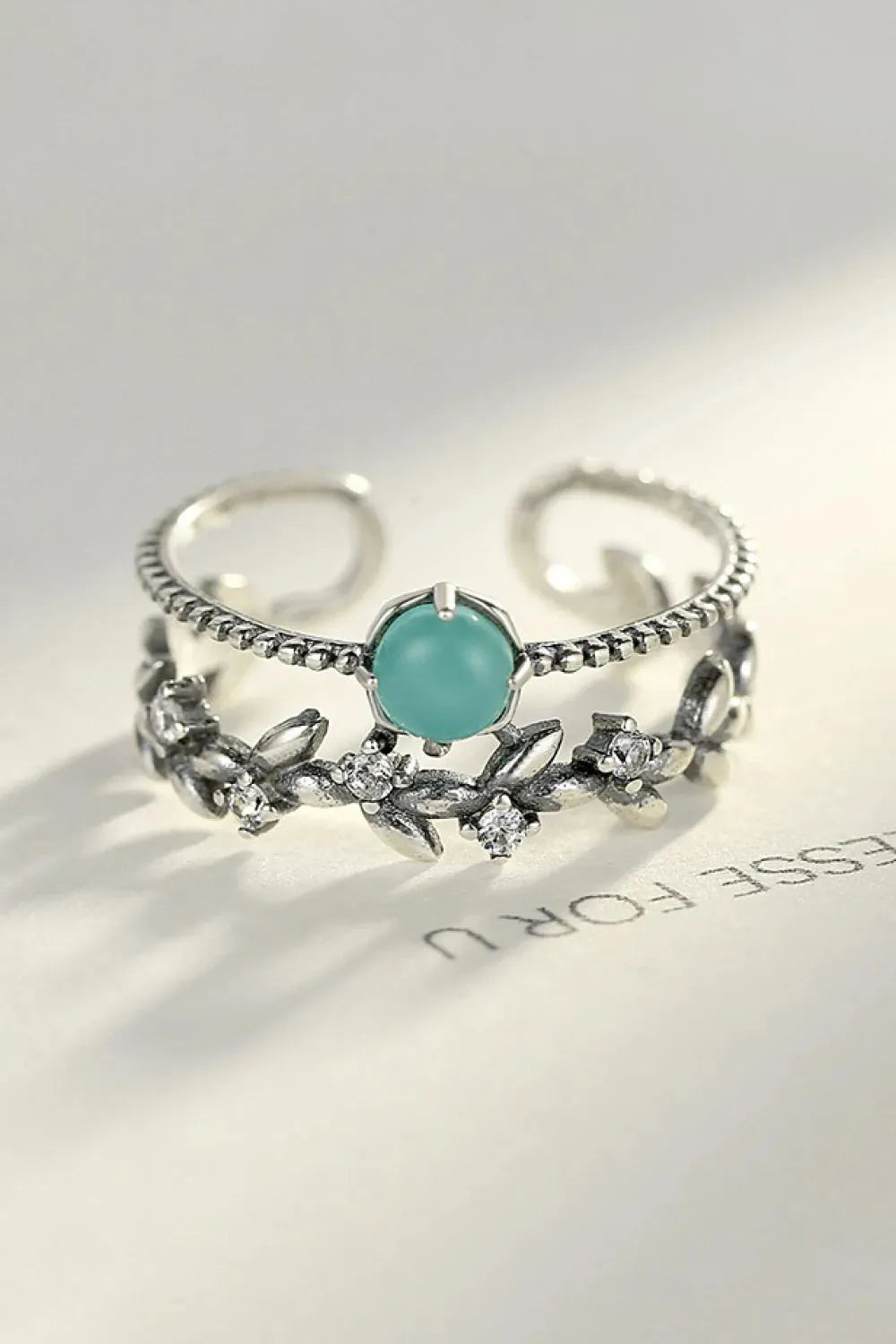 Contrast Double-Layered 925 Sterling Silver Open Ring Rings - Tophatter Daily Deals