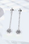 6-Prong Round Moissanite Drop Earrings Moissanite - Tophatter Daily Deals