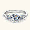 3 Carat Moissanite 925 Sterling Silver Ring Moissanite - Tophatter Daily Deals