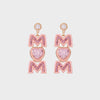 MOM Pearl Rhinestone Alloy Earrings Blush Pink One Size Earrings - Tophatter Daily Deals