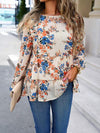 Printed Flounce Sleeve Tiered Blouse Multicolor Blouses - Tophatter Daily Deals