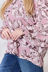 Heimish Full Size Floral V-Neck Balloon Sleeve Blouse Blouses - Tophatter Daily Deals