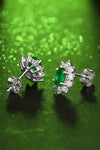 1 Carat Lab-Grown Emerald Stud Earrings Earrings - Tophatter Daily Deals