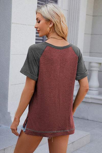 Round Neck Short Sleeve T-Shirt Women's T-Shirts - Tophatter Daily Deals