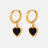 18K Gold-Plated Heart Drop Earrings Earrings - Tophatter Daily Deals