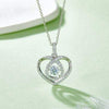 Moissanite 925 Sterling Silver Heart Shape Necklace Silver One Size Moissanite - Tophatter Daily Deals