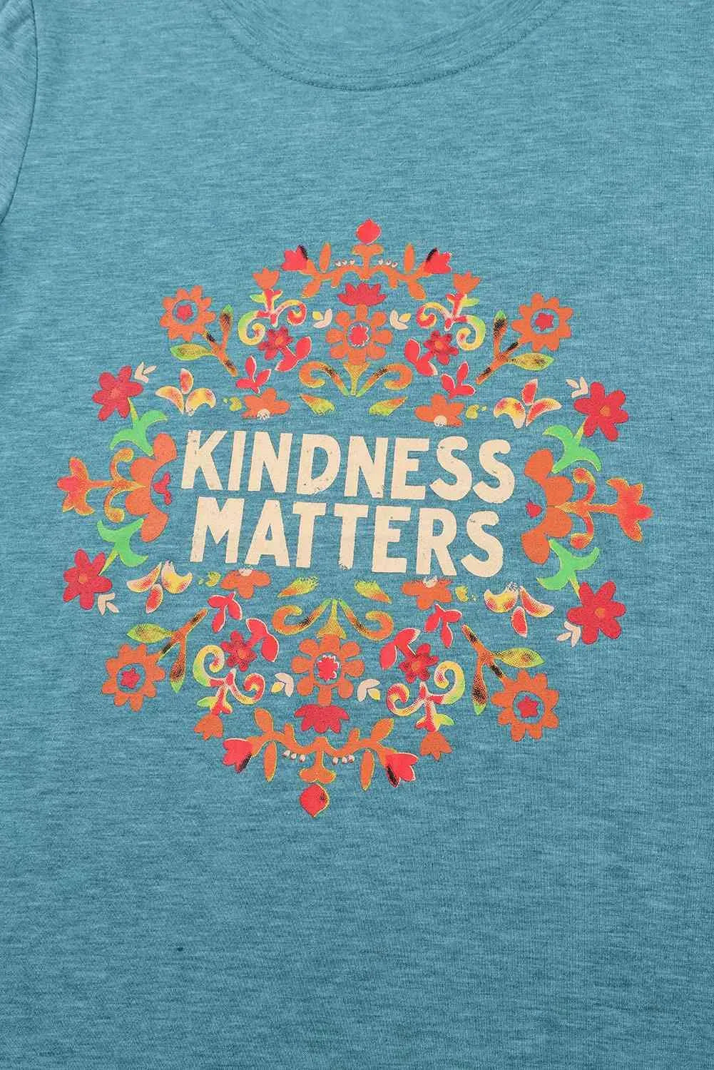 KINDNESS MATTERS Flower Graphic Tee Women's T-Shirts - Tophatter Daily Deals