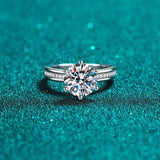 3 Carat Moissanite 925 Sterling Silver Ring Moissanite - Tophatter Daily Deals
