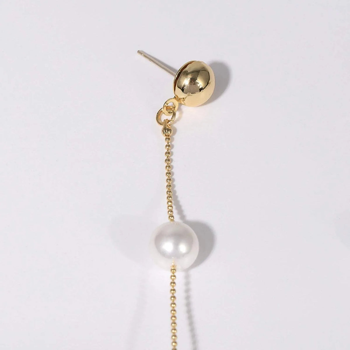 Gold-Plated Pearl Bar Earrings Earrings - Tophatter Daily Deals