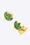 925 Sterling Silver Zircon Decor Stud Earrings Earrings - Tophatter Daily Deals