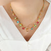 Crystal Copper Chain Necklace Gold One Size Necklaces - Tophatter Daily Deals