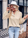 Half-Snap Lace Trim Top Blouses - Tophatter Daily Deals