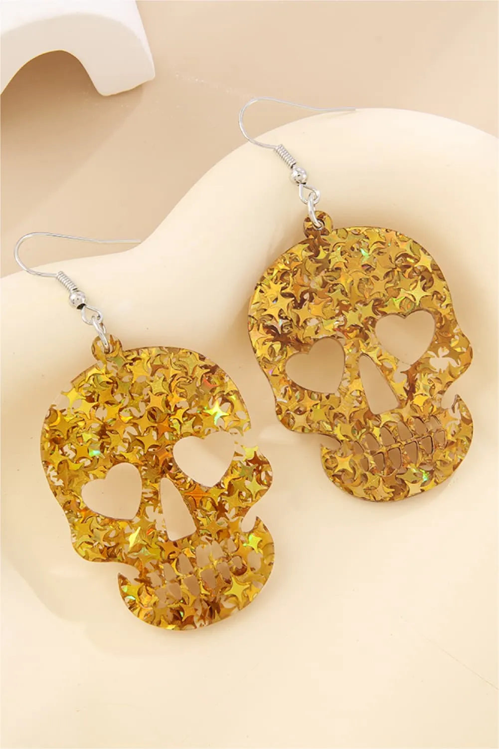 Acrylic Skull Drop Earrings Earrings - Tophatter Daily Deals