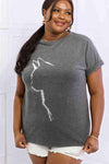 Simply Love Full Size Cat Graphic Cotton Tee Women's T-Shirts - Tophatter Daily Deals