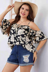 Plus Size Floral Spaghetti Strap Blouse Blouses - Tophatter Daily Deals