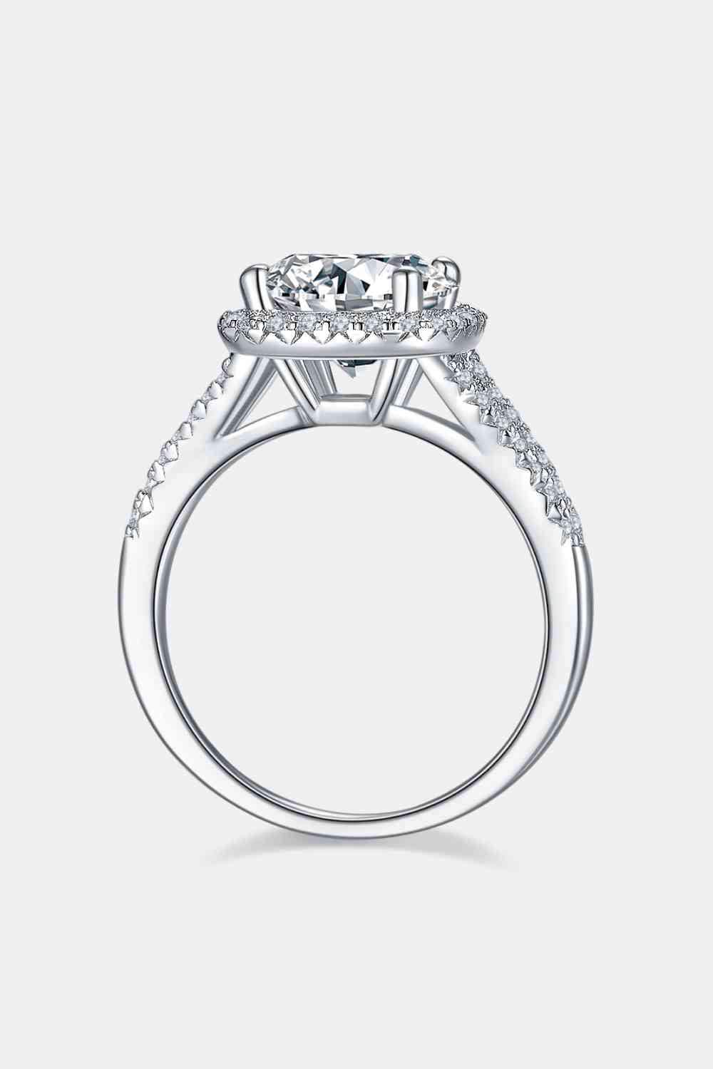 3 Carat Moissanite Halo Ring Moissanite - Tophatter Daily Deals