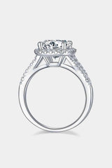 3 Carat Moissanite Halo Ring Moissanite - Tophatter Daily Deals