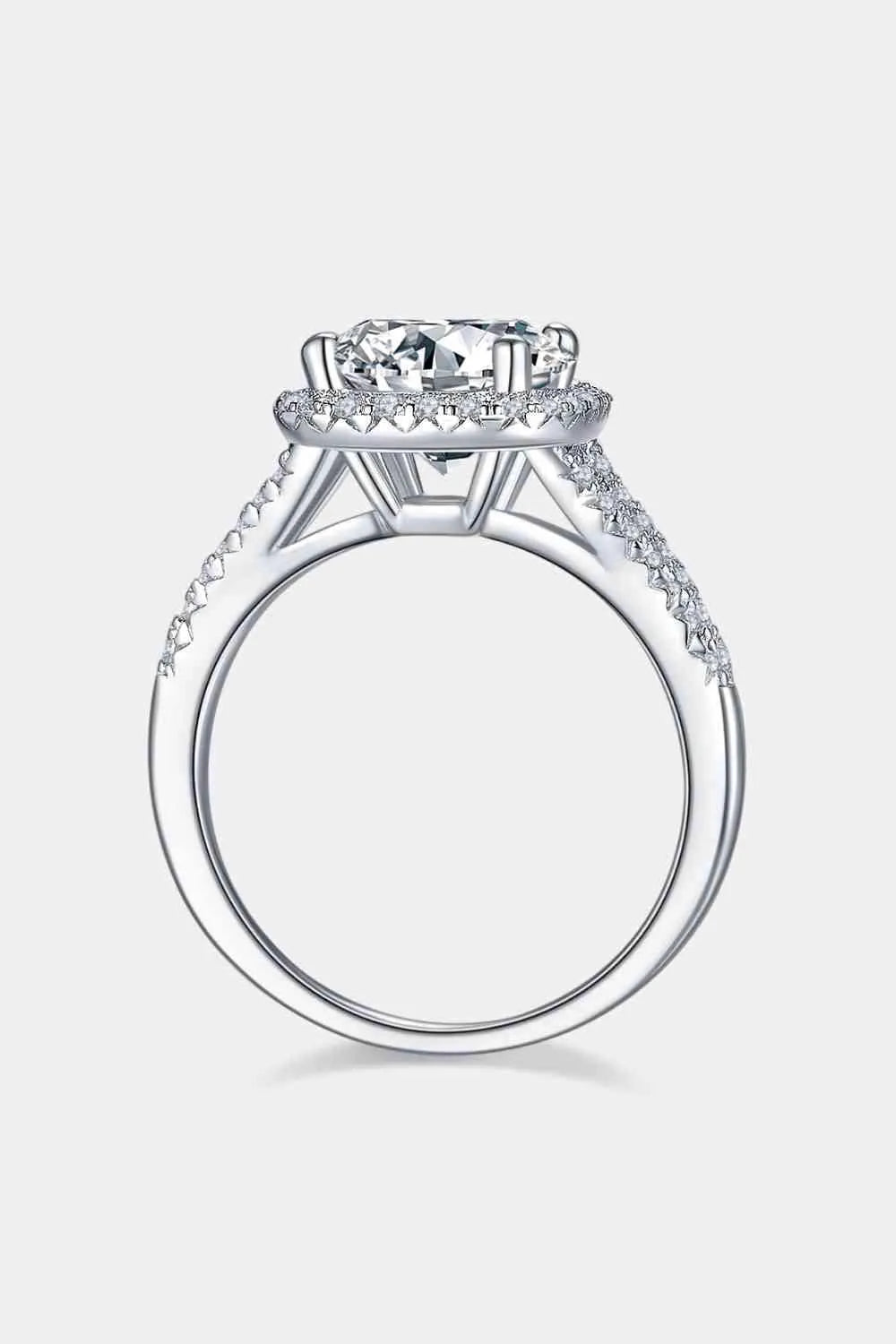 3 Carat Moissanite Halo Ring Moissanite - Tophatter Daily Deals