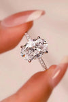 Platinum-Plated Side Stone 2 Carat Moissanite Ring Moissanite - Tophatter Daily Deals