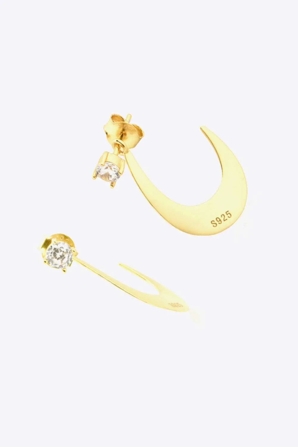 Zircon 925 Sterling Silver Earrings Earrings - Tophatter Daily Deals