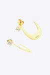 Zircon 925 Sterling Silver Earrings Earrings - Tophatter Daily Deals