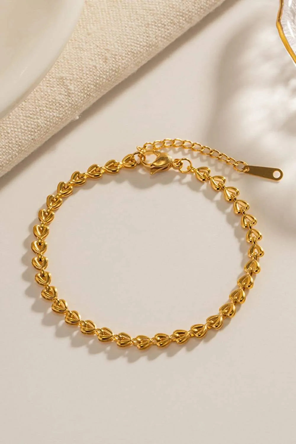 Heart Chain Lobster Clasp Bracelet Bracelets - Tophatter Daily Deals
