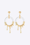 Zinc Alloy and Resin Drop Earrings Gold One Size Earrings - Tophatter Daily Deals