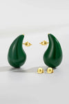 Big Size Water Drop Brass Earrings Black Forest One Size Earrings - Tophatter Daily Deals