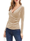 Surplice Long Sleeve T-Shirt Women's T-Shirts - Tophatter Daily Deals