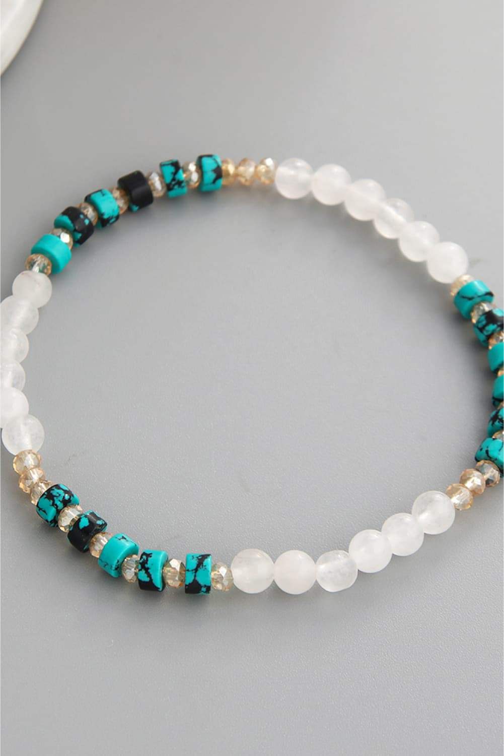 Crystal & Natural Stone Bracelet Bracelets - Tophatter Daily Deals