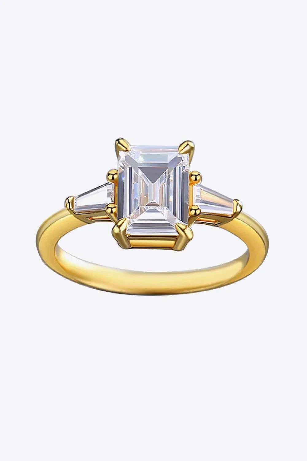 2 Carat Moissanite Rectangle Ring Moissanite - Tophatter Daily Deals