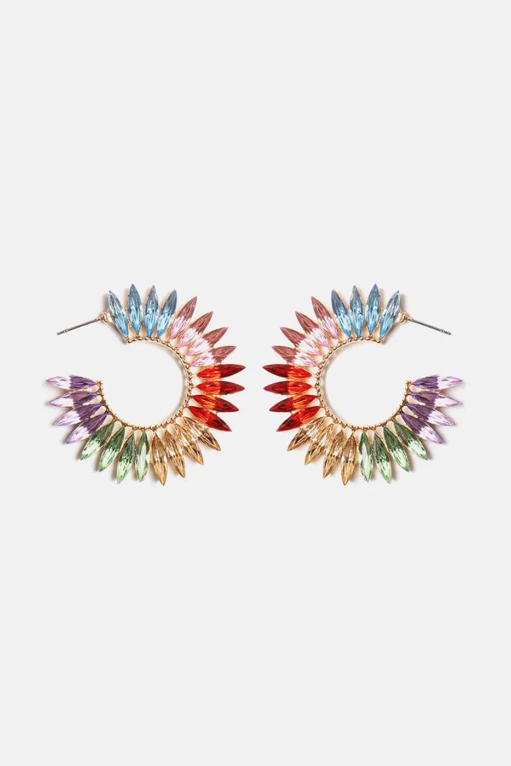 Zinc Alloy Acrylic C-Hoop Earrings Style B One Size Earrings - Tophatter Daily Deals