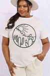 Simply Love Full Size Desert Graphic Cotton Tee Bleach Women's T-Shirts - Tophatter Daily Deals