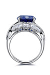 5 Carat Lab-Grown Sapphire Platinum-Plated Ring Rings - Tophatter Daily Deals