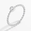 Zircon 925 Sterling Silver Bead Ring Rings - Tophatter Daily Deals