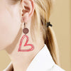 Cutout Heart Shape Wood Earrings Earrings - Tophatter Daily Deals