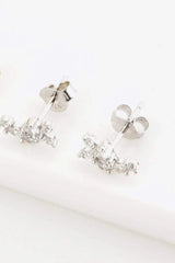 Zircon 925 Sterling Silver Stud Earrings Earrings - Tophatter Daily Deals