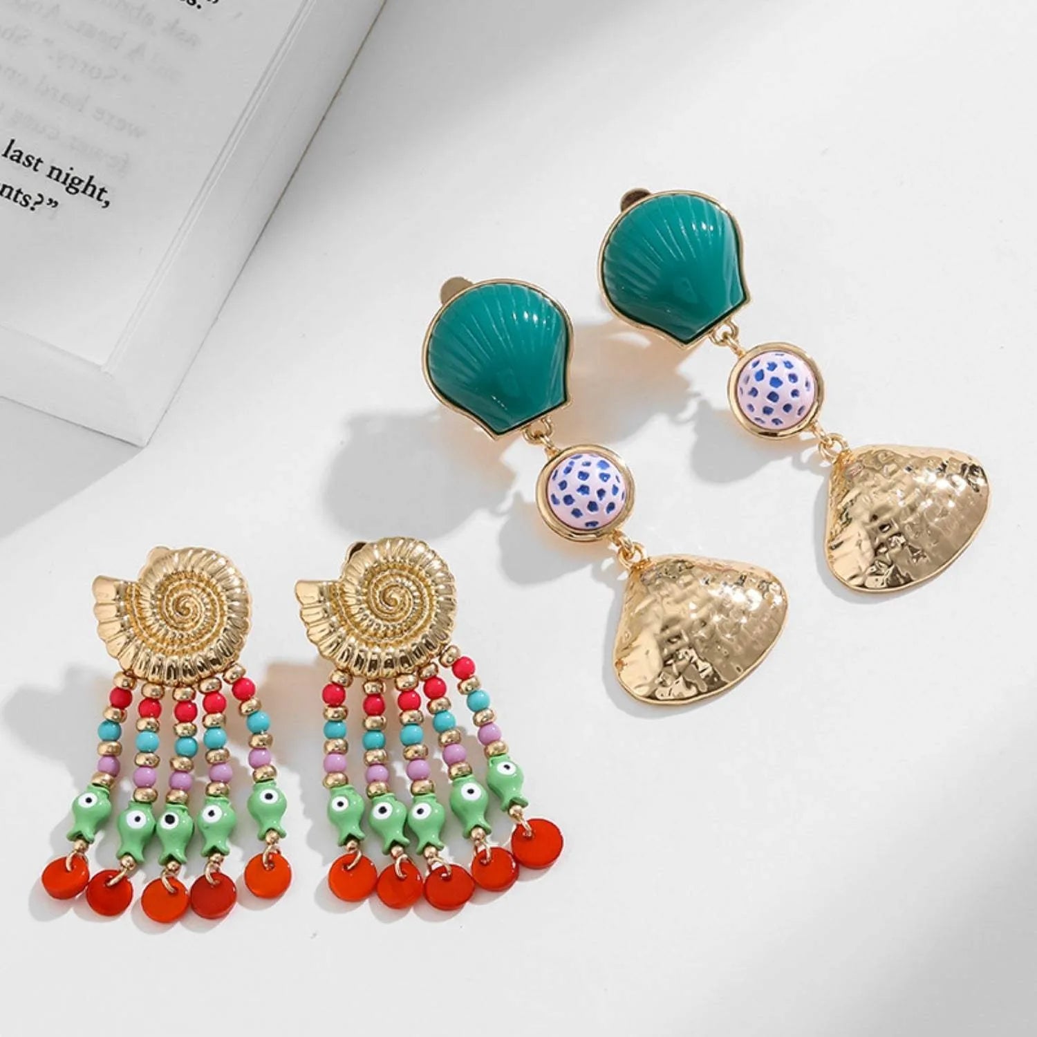 Shell & Tassel Alloy Dangle Earrings Earrings - Tophatter Daily Deals